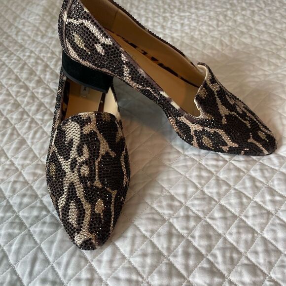 Alex Marie new without beaded animal print loafers,‎ brown tan, size 6 - Picture 7 of 14